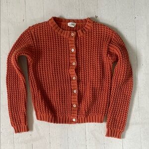 Girl’s Orange Knit Sweater